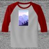 Raglan 3/4 Roundneck Shirt (Gray Body) Thumbnail