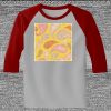 Raglan 3/4 Roundneck Shirt (Gray Body) Thumbnail