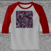 Raglan 3/4 Roundneck Shirt (Gray Body) Thumbnail