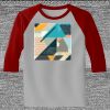Raglan 3/4 Roundneck Shirt (Gray Body) Thumbnail