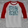 Raglan 3/4 Roundneck Shirt (Gray Body) Thumbnail