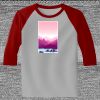 Raglan 3/4 Roundneck Shirt (Gray Body) Thumbnail