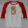 Raglan 3/4 Roundneck Shirt (Gray Body) Thumbnail