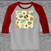 Raglan 3/4 Roundneck Shirt (Gray Body) Thumbnail