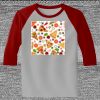 Raglan 3/4 Roundneck Shirt (Gray Body) Thumbnail