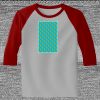 Raglan 3/4 Roundneck Shirt (Gray Body) Thumbnail