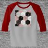 Raglan 3/4 Roundneck Shirt (Gray Body) Thumbnail