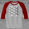 Raglan 3/4 Roundneck Shirt (Gray Body) Thumbnail