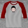 Raglan 3/4 Roundneck Shirt (Gray Body) Thumbnail