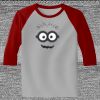 Raglan 3/4 Roundneck Shirt (Gray Body) Thumbnail