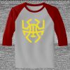 Raglan 3/4 Roundneck Shirt (Gray Body) Thumbnail