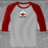Raglan 3/4 Roundneck Shirt (Gray Body) Thumbnail