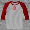 Raglan 3/4 Roundneck Shirt (Gray Body) Thumbnail