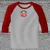 Raglan 3/4 Roundneck Shirt (Gray Body) Thumbnail