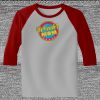 Raglan 3/4 Roundneck Shirt (Gray Body) Thumbnail