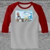 Raglan 3/4 Roundneck Shirt (Gray Body) Thumbnail