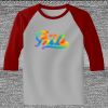 Raglan 3/4 Roundneck Shirt (Gray Body) Thumbnail