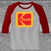 Raglan 3/4 Roundneck Shirt (Gray Body) Thumbnail