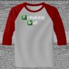Raglan 3/4 Roundneck Shirt (Gray Body) Thumbnail