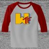 Raglan 3/4 Roundneck Shirt (Gray Body) Thumbnail