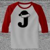 Raglan 3/4 Roundneck Shirt (Gray Body) Thumbnail