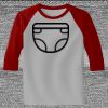 Raglan 3/4 Roundneck Shirt (Gray Body) Thumbnail