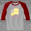 Raglan 3/4 Roundneck Shirt (Gray Body) Thumbnail
