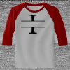 Raglan 3/4 Roundneck Shirt (Gray Body) Thumbnail