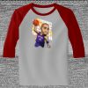 Raglan 3/4 Roundneck Shirt (Gray Body) Thumbnail