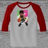 Raglan 3/4 Roundneck Shirt (Gray Body) Thumbnail