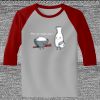 Raglan 3/4 Roundneck Shirt (Gray Body) Thumbnail
