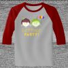 Raglan 3/4 Roundneck Shirt (Gray Body) Thumbnail
