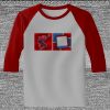 Raglan 3/4 Roundneck Shirt (Gray Body) Thumbnail