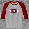 Raglan 3/4 Roundneck Shirt (Gray Body) Thumbnail
