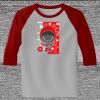 Raglan 3/4 Roundneck Shirt (Gray Body) Thumbnail