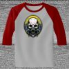 Raglan 3/4 Roundneck Shirt (Gray Body) Thumbnail