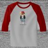Raglan 3/4 Roundneck Shirt (Gray Body) Thumbnail