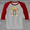 Raglan 3/4 Roundneck Shirt (Gray Body) Thumbnail
