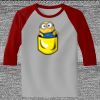 Raglan 3/4 Roundneck Shirt (Gray Body) Thumbnail