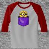 Raglan 3/4 Roundneck Shirt (Gray Body) Thumbnail