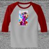 Raglan 3/4 Roundneck Shirt (Gray Body) Thumbnail