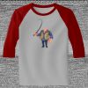 Raglan 3/4 Roundneck Shirt (Gray Body) Thumbnail