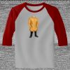 Raglan 3/4 Roundneck Shirt (Gray Body) Thumbnail