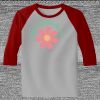 Raglan 3/4 Roundneck Shirt (Gray Body) Thumbnail