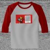 Raglan 3/4 Roundneck Shirt (Gray Body) Thumbnail