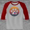 Raglan 3/4 Roundneck Shirt (Gray Body) Thumbnail