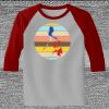 Raglan 3/4 Roundneck Shirt (Gray Body) Thumbnail