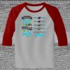 Raglan 3/4 Roundneck Shirt (Gray Body) Thumbnail
