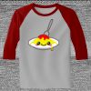 Raglan 3/4 Roundneck Shirt (Gray Body) Thumbnail