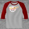 Raglan 3/4 Roundneck Shirt (Gray Body) Thumbnail